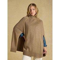 Joules Women'S Knitted Cape Horse Intarsia - Tan