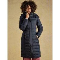 Joules Womens Windborough Longline Hooded Padded Coat - Navy