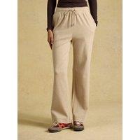 Joules Womens Warm Handle Rib Wide Leg Joggers - Brown