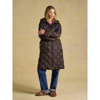 Joules Women'S Chessington Quilted Coat - Chocolate Brown