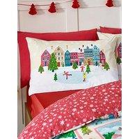Catherine Lansfield Christmas Town Stamps Duvet Cover Set