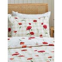 Catherine Lansfield Poppy Check Duvet Cover Set