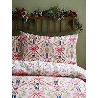 Catherine Lansfield Christmas Nutcracker Bows Duvet Cover Set