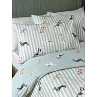 Catherine Lansfield Dog Stripe Duvet Cover Set