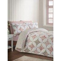 Catherine Lansfield Pinsonic Patchwork Duvet Cover Set