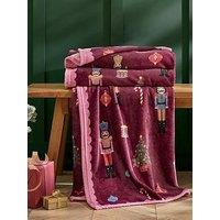 Catherine Lansfield Christmas Nutcracker Soft Fleece Throw