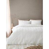 Pineapple Elephant Waffle Textured Seersucker Duvet Cover Set