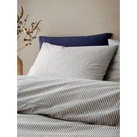 Pineapple Elephant Cotton Rich Narrow Woven Stripe Duvet Cover Set
