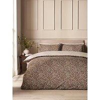 Catherine Lansfield Animal Print Reversible Duvet Cover Set