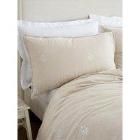 Bianca Brushed 100% Cotton Embroidery Leaf Duvet Cover Set