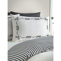 Catherine Lansfield Bow Embroidery Duvet Cover Set