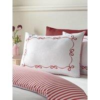 Catherine Lansfield Bow Embroidery Duvet Cover Set