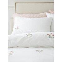 Bianca Adeline Floral Embroidered 100% Cotton 200 Thread Count Duvet Cover Set