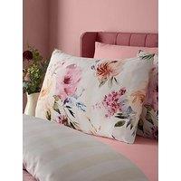 Catherine Lansfield Floral Stripe Duvet Cover Set