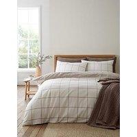 Bianca Brushed 100% Cotton Regal Check Duvet Cover Set