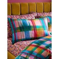 Sophie Robinson Wanderweave Ikat Check 100% Cotton Duvet Cover Set Bright