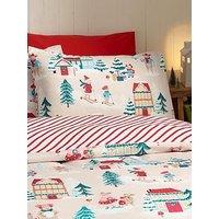 Catherine Lansfield Christmas Mouse Town Duvet Cover Set