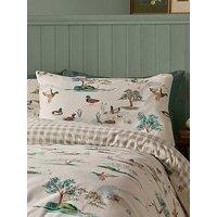 Catherine Lansfield Brushed 100% Cotton Mallard Ducks Duvet Cover Set