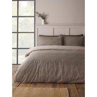 Catherine Lansfield Brushed 100% Cotton Herringbone Duvet Cover Set