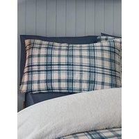 Catherine Lansfield Soft And Cosy Ribbed Check Sherpa Duvet Cover Set