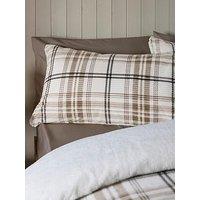Catherine Lansfield Soft And Cosy Ribbed Check Sherpa Duvet Cover Set