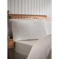 Catherine Lansfield Textured Wave Soft And Cosy Faux Fur Sherpa Duvet Cover Set