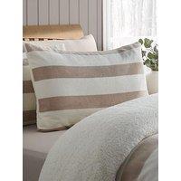 Catherine Lansfield Soft And Cosy Sherpa Stripe Duvet Cover Set