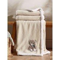 Catherine Lansfield Teddy Bear Soft Fleece Sherpa Throw