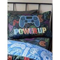 Catherine Lansfield Power Up Gamer Duvet Cover Set Black