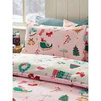 Catherine Lansfield Christmas Happy Holidays Duvet Cover Set