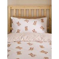 Catherine Lansfield Brushed 100% Cotton Teddy Bear Duvet Cover Set