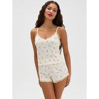 Boux Avenue Boux Avenue Cocktail Modal Cami Pj Set - Yellow Mix