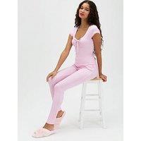 Boux Avenue Boux Avenue Daisy Rib Pyjama Set - Pink Mix