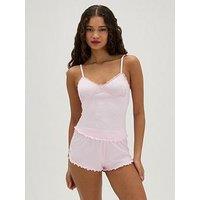 Boux Avenue Boux Avenue Pointelle Rosebud Cami Set - Pink