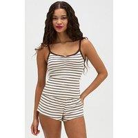 Boux Avenue Boux Avenue Stripe Pointelle Cami Pj Set - Neutral Mix