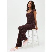 Boux Avenue Boux Avenue Daisy Pointelle Pyjama Set - Brown Mix