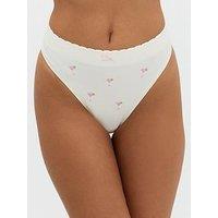 Boux Avenue Cocktail Emb Seamless Thong - Ivory Mix