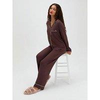 Boux Avenue Boux Avenue Modal Pyjama Set - Brown Mix