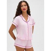 Boux Avenue Short Sleeve Pj Set - Pink