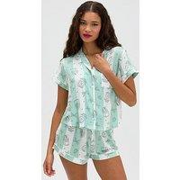 Boux Avenue Boux Avenue Coffee Stripe Modal Short Pj - Khaki Mix