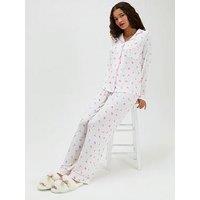 Boux Avenue Long Sleeve Pyjama Set - White