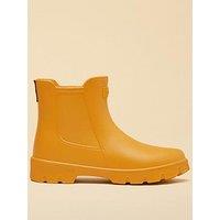 Joules Womens Raindance Chunky Tread Elastic Gusset Welly Boots - Yellow