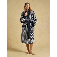 Joules Womens Matilda Fleece Tie Waist Dressing Gown - Navy