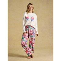 Joules Womens Puddings Print Long Sleeve Pyjama Set