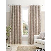 Bianca Fine Linens Chenille Leaves Eyelet Curtains