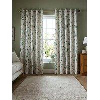 Catherine Lansfield Watercolour Leaves Eyelet Curtains