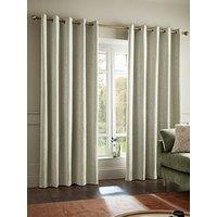 Catherine Lansfield Crinkle Chenille Eyelet Curtains