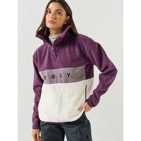 Roxy Womens Icedrift Half Zip Funnel Neck Layer Fleece - Purple