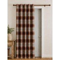 Catherine Lansfield Brushed Woven Glencoe Check Door Panel Curtains