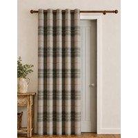 Catherine Lansfield Brushed Woven Glencoe Check Door Panel Curtains